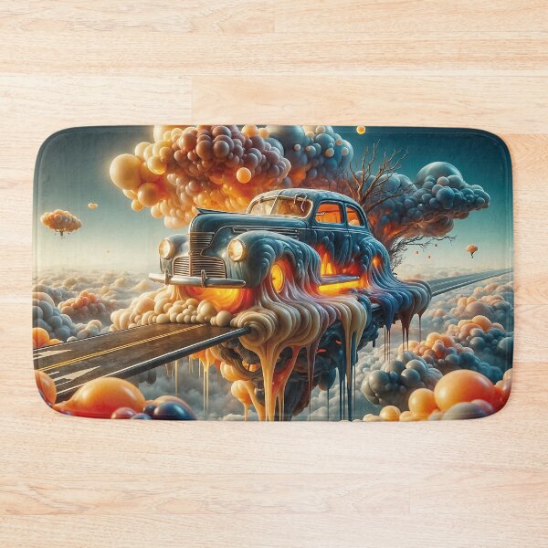 Item preview, Melting Retro Car in Dreamy Scene designed and sold by koreatvtea.