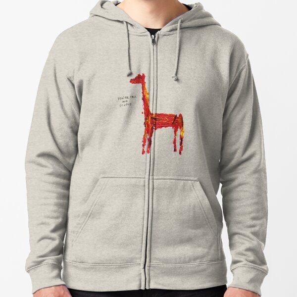 Insult llama - You're Tall and Stupid Zipped Hoodie