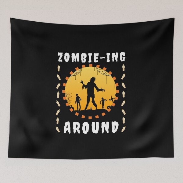 Item preview, Zombie-ing Around Halloween Zombie Design designed and sold by pixelprintgems.