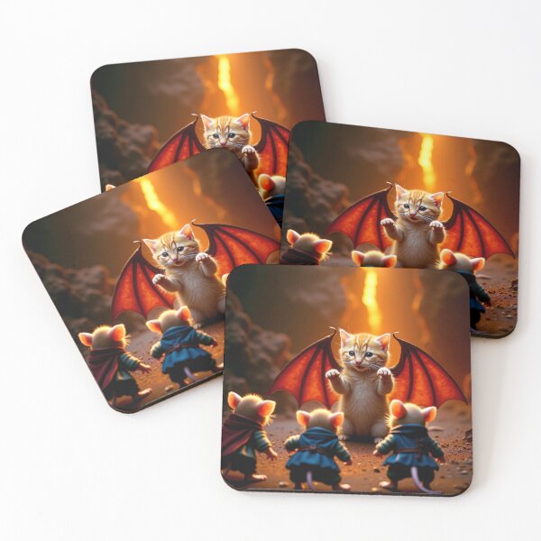 Item preview, In the Lair of the Dragon Kitten designed and sold by Lava Tigers Art.