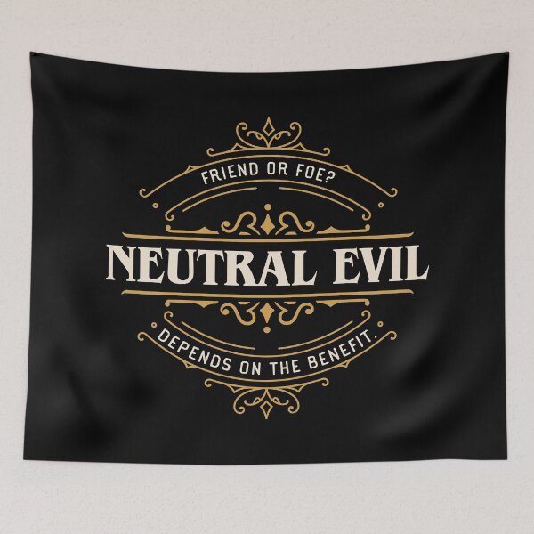 Item preview, Neutral Evil Funny Tabletop RPG Alignment designed and sold by pixeptional.