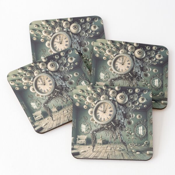 Item preview, Distorted Humanoid Clock in a Dreamlike Room designed and sold by koreatvtea.