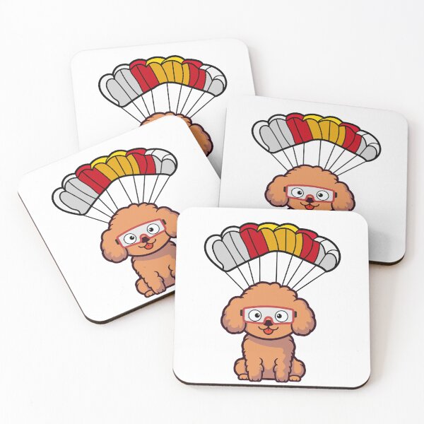 Item preview, Happy Brown dog has a parachute designed and sold by Pet Station.