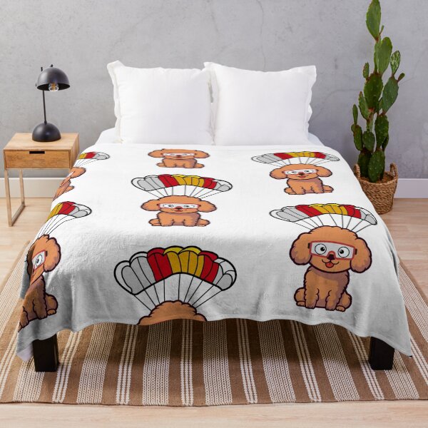 Item preview, Happy Brown dog has a parachute designed and sold by Pet Station.