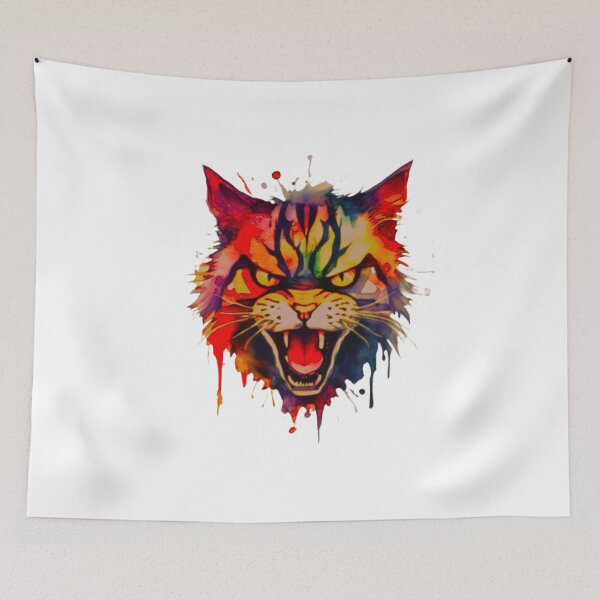 Artikelvorschau, Angry Cat - Lustiges T-Shirt mit sarkastischem Zitat und Grafik, Angry Cat Designs, Cool Creatures Apparel entworfen und verkauft von majidi1.