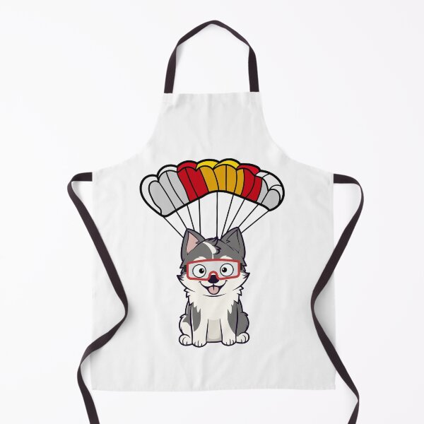 Item preview, Happy husky dog has a parachute designed and sold by Pet Station.