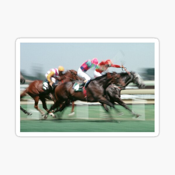 Horse racing action 5 Sticker
