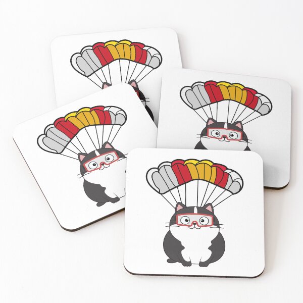 Item preview, Happy fat cat has a parachute designed and sold by Pet Station.
