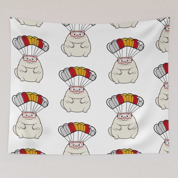 Item preview, Happy sumo cat has a parachute designed and sold by Pet Station.