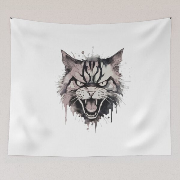 Artikelvorschau, T-Shirt mit lustigem sarkastischem Zitat „Angry Cat“ entworfen und verkauft von majidi1.