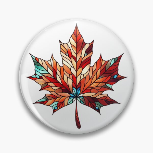 Item preview, Stained Glass Single Maple Leaf in Autumn designed and sold by erkabees.