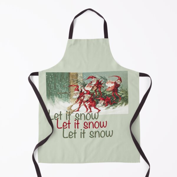 Item preview, Blown Away Vintage Elves in Snow designed and sold by GlitterFinch.