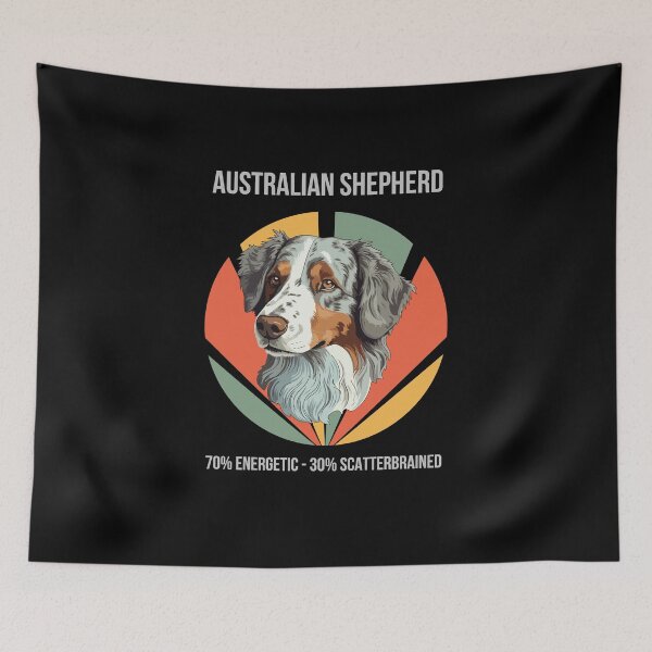 Item preview, 70% Energetic, 50% Scatterbrained - Australian Shepherd designed and sold by Numbers-Art.