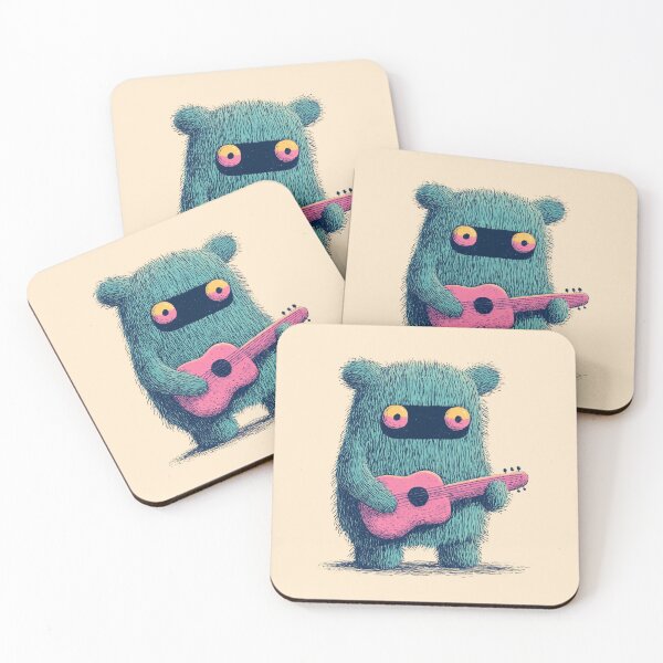 Item preview, Fuzzy Guitarist: Whimsical Monster Music Maker designed and sold by ThePurpleMelon.