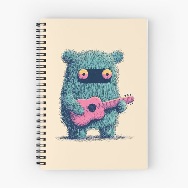Item preview, Fuzzy Guitarist: Whimsical Monster Music Maker designed and sold by ThePurpleMelon.