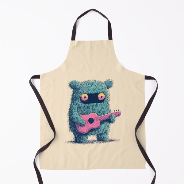Item preview, Fuzzy Guitarist: Whimsical Monster Music Maker designed and sold by ThePurpleMelon.