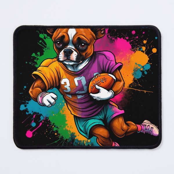 Item preview, Boxer dog playing american football designed and sold by Furrifico.