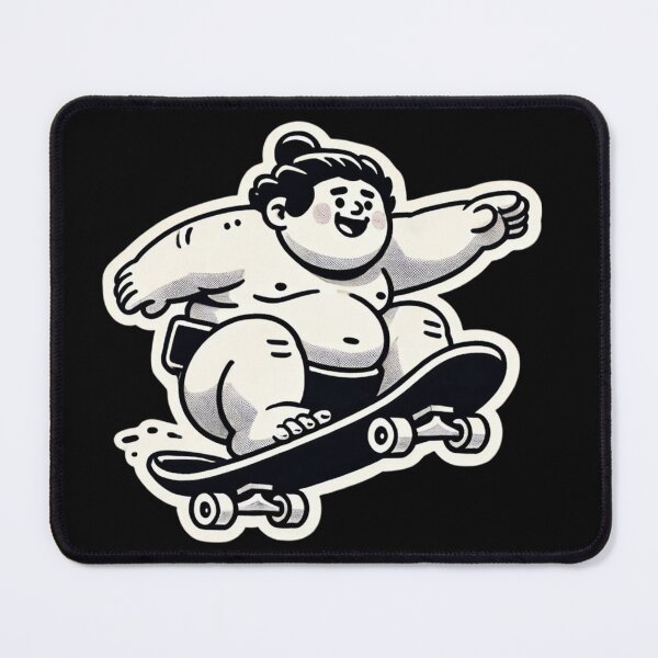 Artikelvorschau, Sumo-Skateboarder entworfen und verkauft von PinUpPizzazz.