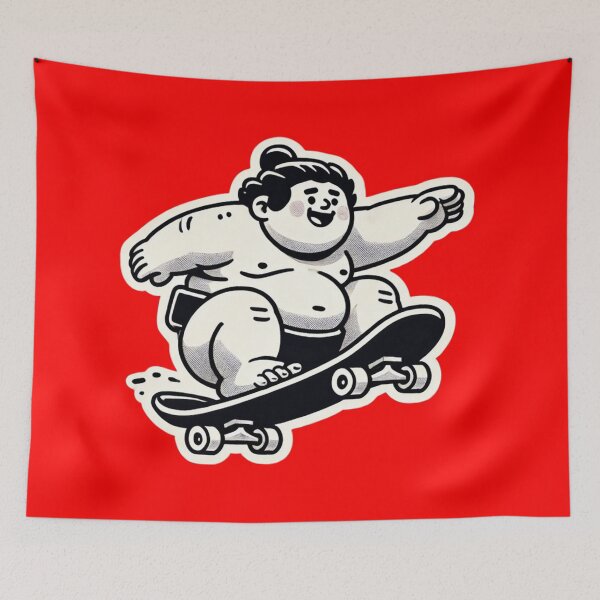 Item preview, Sumo Skateboarder designed and sold by PinUpPizzazz.