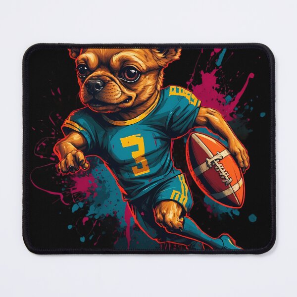 Item preview, Chihuahua dog playing american football designed and sold by Furrifico.