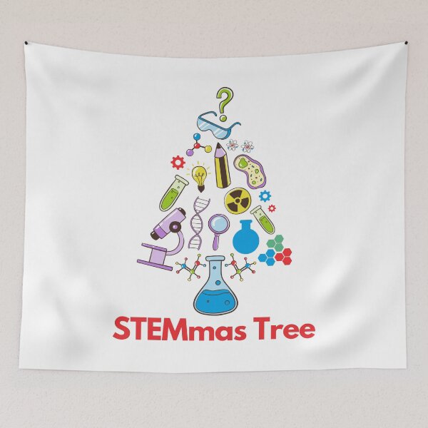 Item preview, STEMmas Tree | STEM Christmas | Science Christmas | Laboratory Christmas | Geeky Christmas designed and sold by jadedscientist.