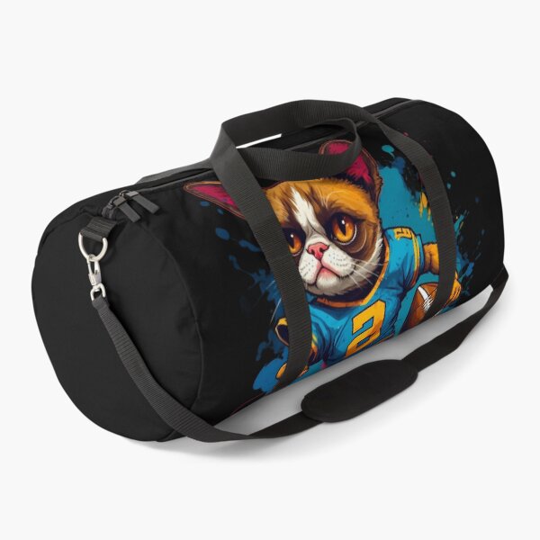 Item preview, Grumpy Persian cat playing american football designed and sold by Furrifico.