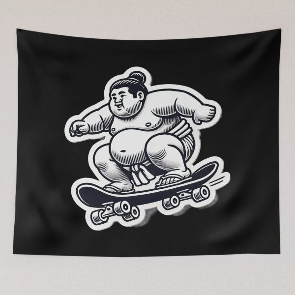 Item preview, Sumo Skateboarder designed and sold by PinUpPizzazz.