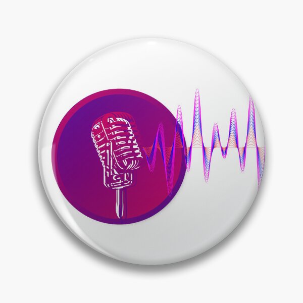 Item preview, A Microphone & Sound Waves   designed and sold by BrightrDayMusicArt.