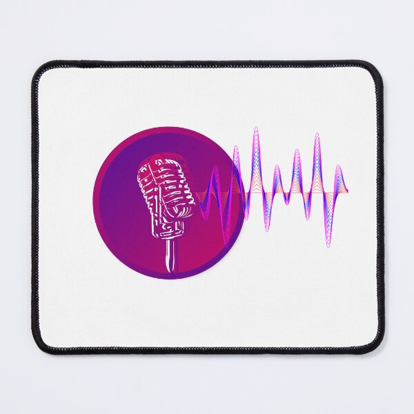 Item preview, A Microphone & Sound Waves   designed and sold by BrightrDayMusicArt.