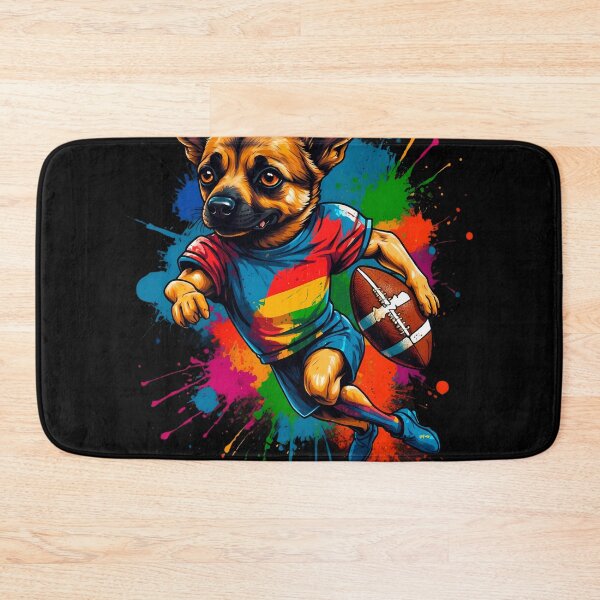 Item preview, German Sheppard dog playing american football designed and sold by Furrifico.