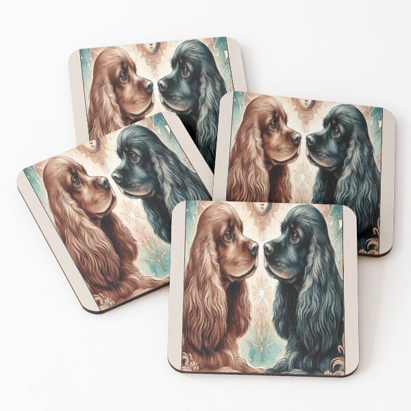 Item preview, CANINE TAROT: THE LOVERS designed and sold by Venta Mix  JellycientArt.