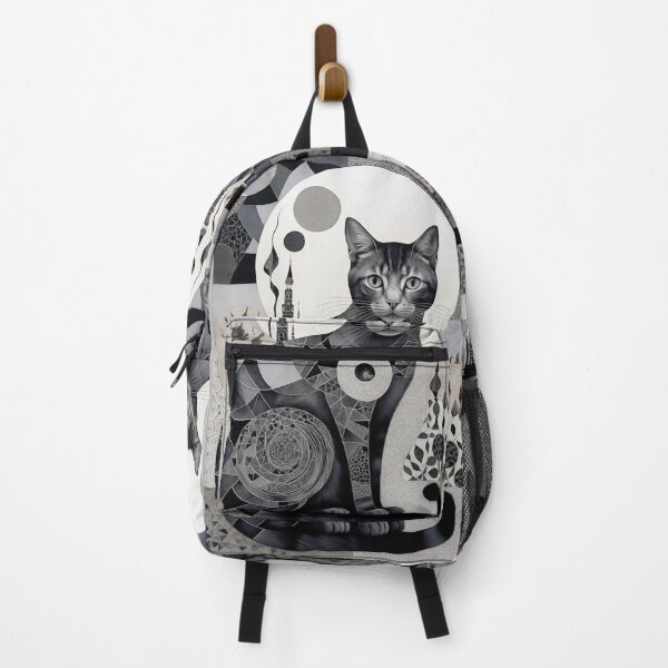 Item preview, Cat Black and White Abstract Vintage Zentangle Art designed and sold by Witty Shirts.
