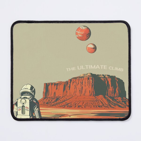 Item preview, Retro Space Poster Olympus Mons of Mars designed and sold by Lizzy Fern Studios.