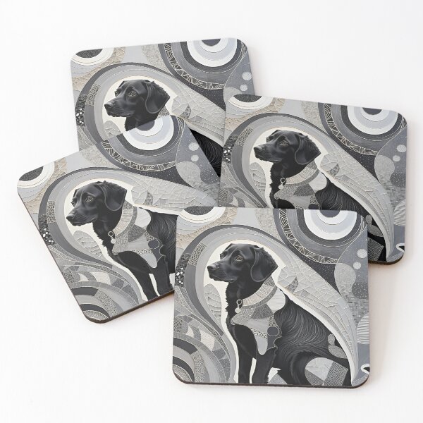 Item preview, Dog Black and White Abstract Vintage Zentangle Art designed and sold by Witty Shirts.