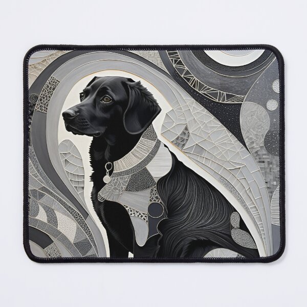 Item preview, Dog Black and White Abstract Vintage Zentangle Art designed and sold by Witty Shirts.