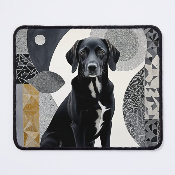 Item preview, Dog Black and White Abstract Vintage Zentangle Art designed and sold by Witty Shirts.