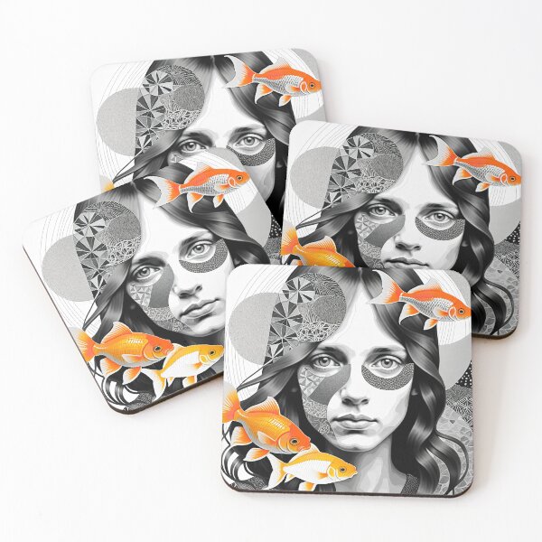 Item preview, Girl Black and White Abstract Vintage Zentangle Art designed and sold by Witty Shirts.