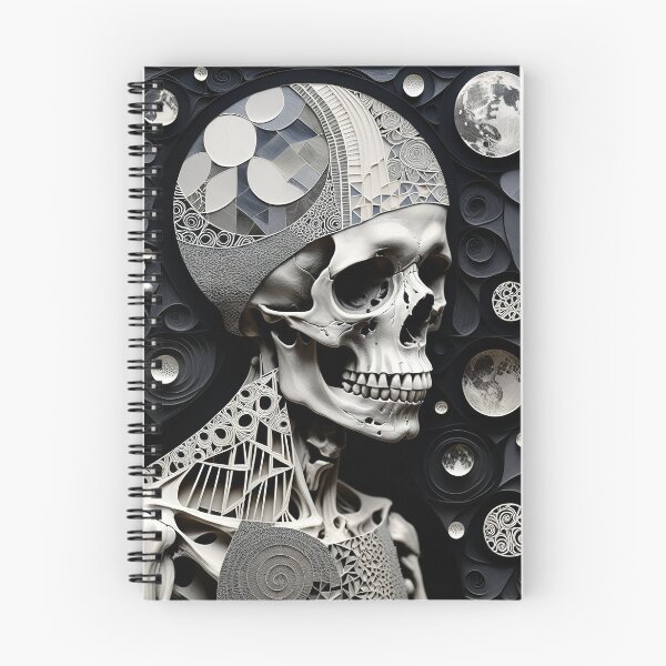 Item preview, Skull Black and White Abstract Vintage Zentangle Art designed and sold by Witty Shirts.