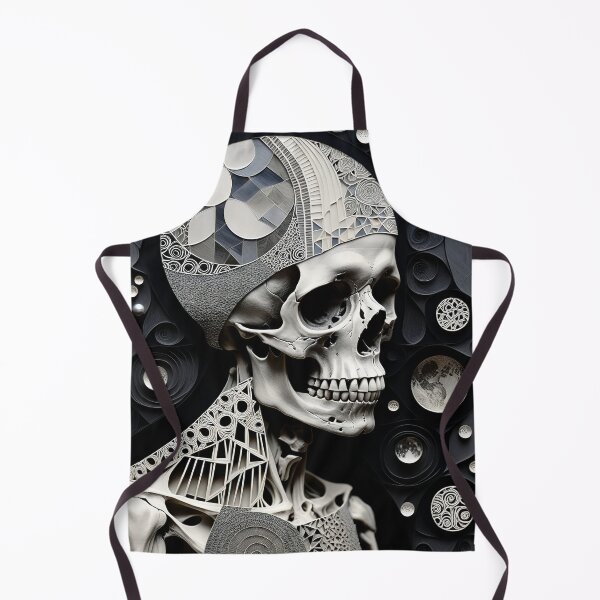 Item preview, Skull Black and White Abstract Vintage Zentangle Art designed and sold by Witty Shirts.