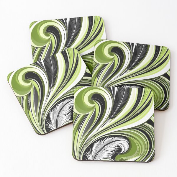 Item preview, Art Deco Nouveau Style Geometric Feather designed and sold by SloganExpress.