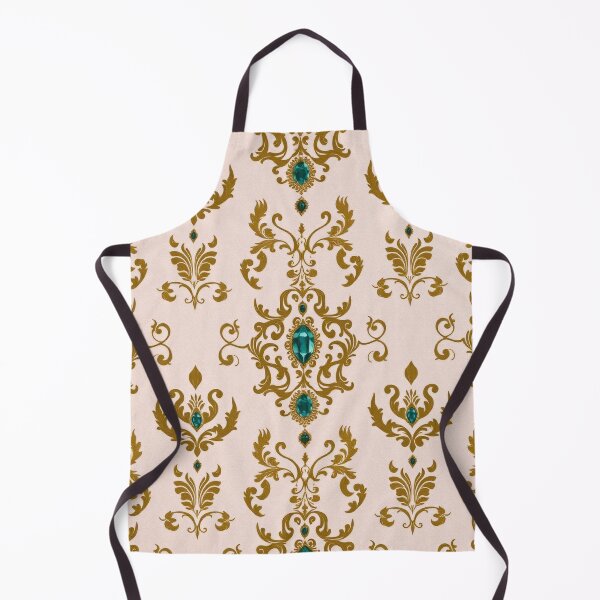 Item preview, Emeralds & Antique Gold Damask designed and sold by DesignsByPrnces.