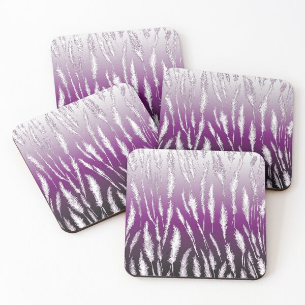 Item preview, Wild Grasses Nature Aesthetic Pattern Lilac and Purple Shades designed and sold by Beachy.