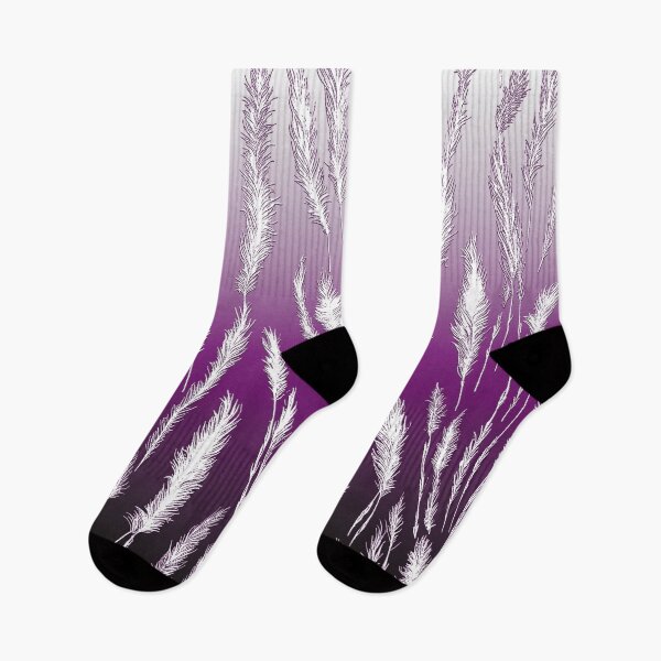 Item preview, Wild Grasses Nature Aesthetic Pattern Lilac and Purple Shades designed and sold by Beachy.