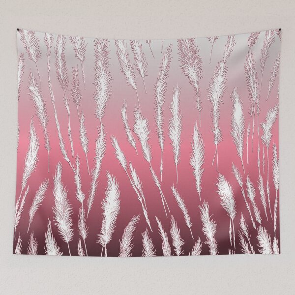 Item preview, Wild Grasses Nature Aesthetic Pattern Dusty Pink and Pink Shades designed and sold by Beachy.