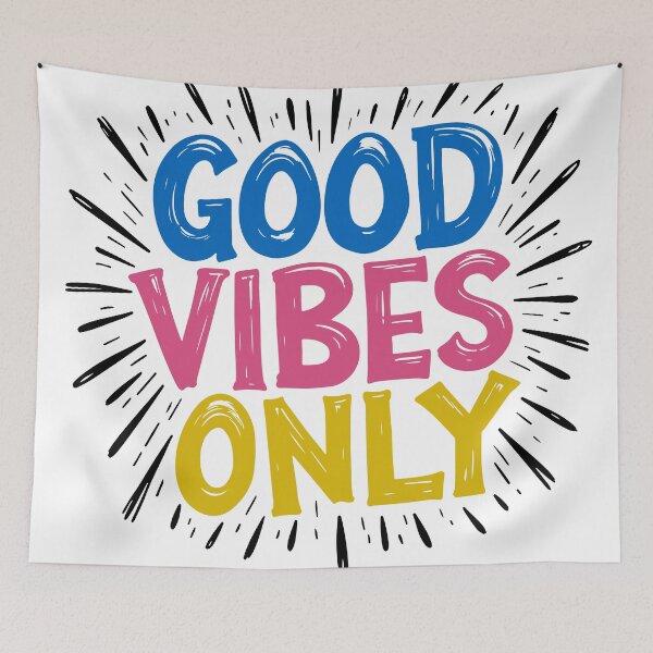 Item preview, Good Vibes Only hand drawn Typographic lettering design  designed and sold by Muhammad  Toqeer.