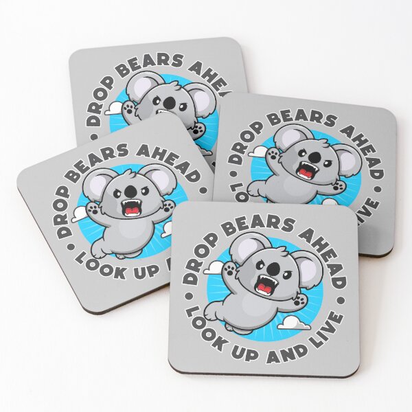 Item preview, Drop bears ahead - look up and live - Australian drop bears designed and sold by messy-nessie.