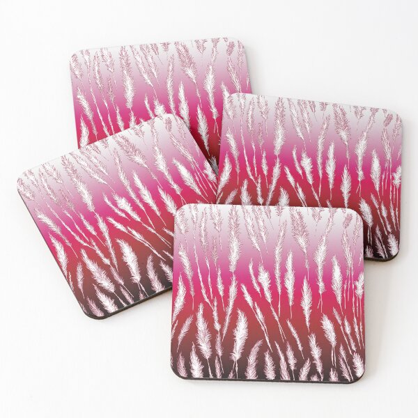 Item preview, Wild Grasses Nature Aesthetic Pattern Pink and Hot Pink Shades designed and sold by Beachy.