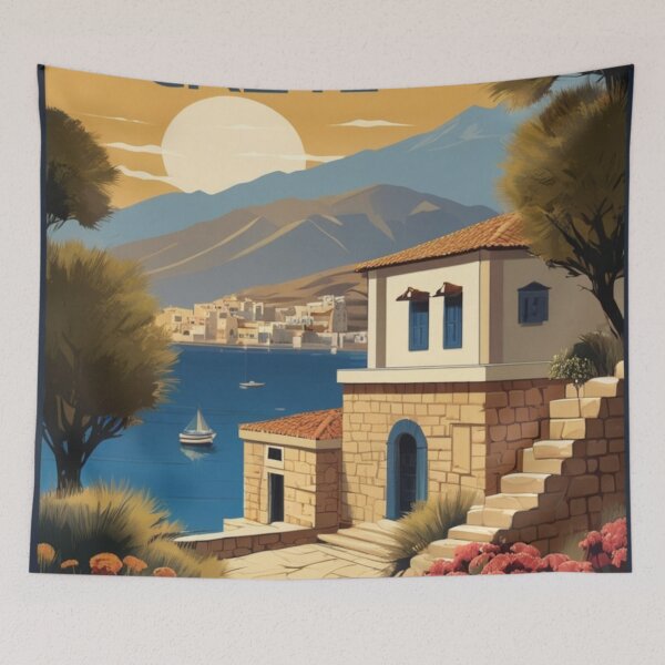 Item preview, 055 Vintage Crete, Greece Poster Design designed and sold by Alexis Art Collection.