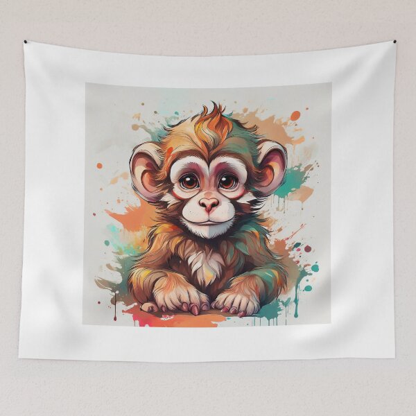 Item preview, Monkey painting designed and sold by thomasy07.