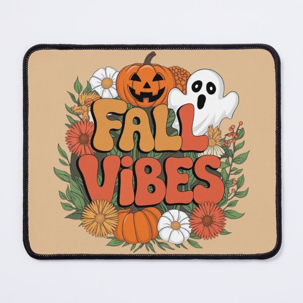 Item preview, Fall Vibes - Halloween Pumpkin, Ghost, and Autumn Leaves designed and sold by pnidesign.